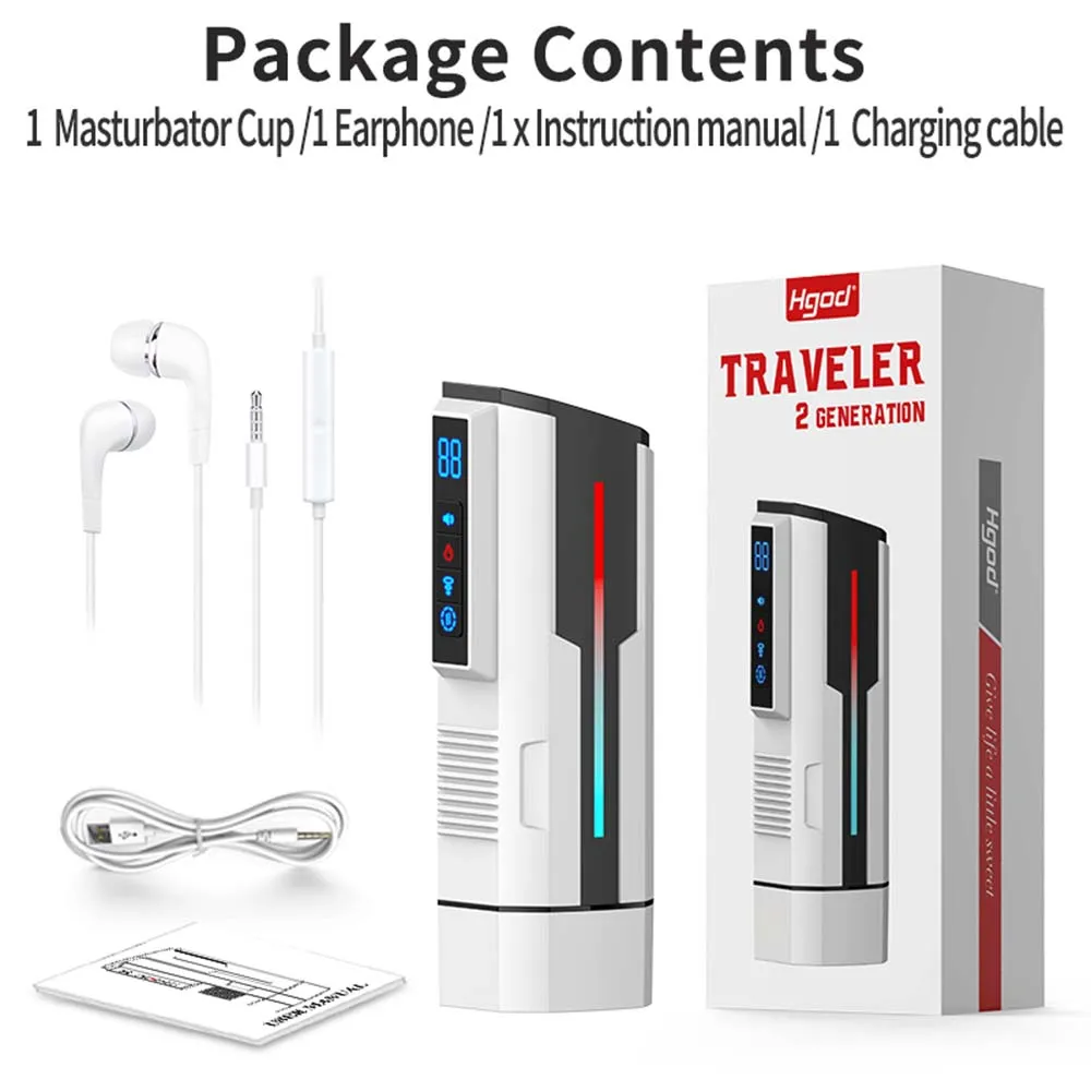 Intelligent Heating Fully Automatic Telescopic Rotating Intelligent Voice Heating Strong Suction Male Masturbator