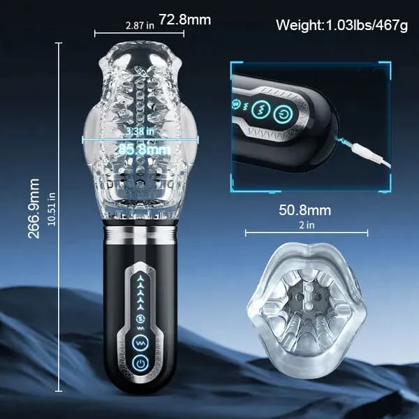 3 in 1 Upgraded Gawk Gawk 3000 Pro - Male Rose 5 Thrusting & 5 Rotating & 7 Vibrating Modes, Adult Toys Automatic Men Masturbation Machine Electric Pocket Pussy Male Stroker