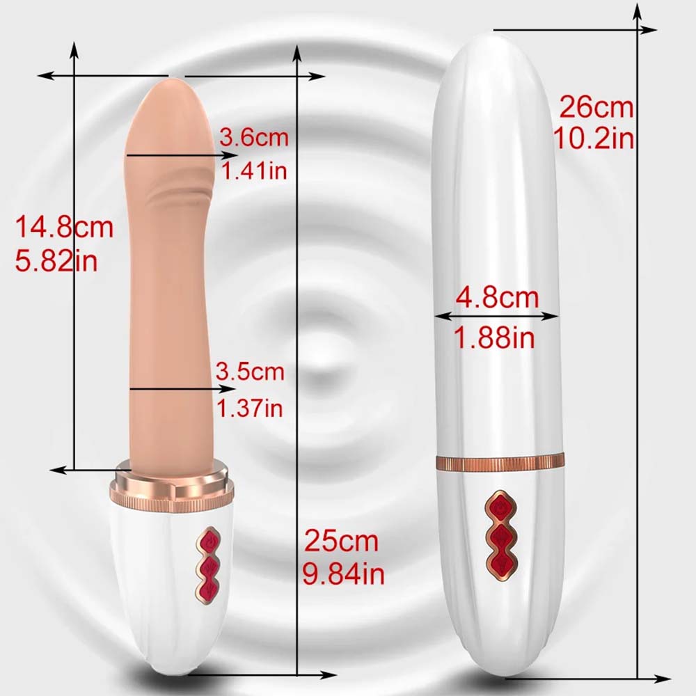 Hands-Free 2-In-1 Fully Automatic Telescopic Vibrating Dildo