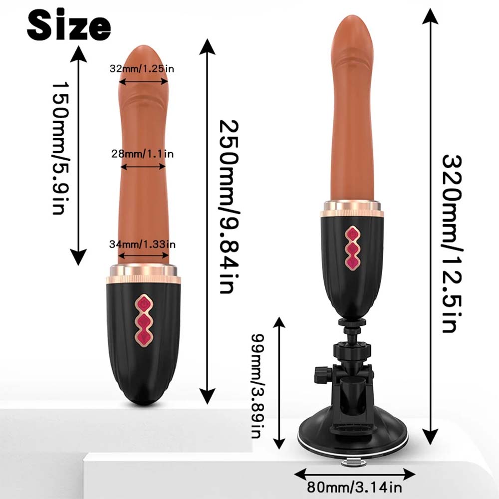 Hands-Free 2-In-1 Fully Automatic Telescopic Vibrating Dildo