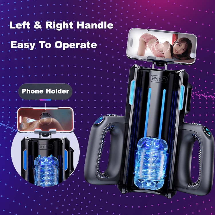 Leten Cannon King Pro Fully Automatic Masturbator Ultra-Long Male Stroke Machine With Handle