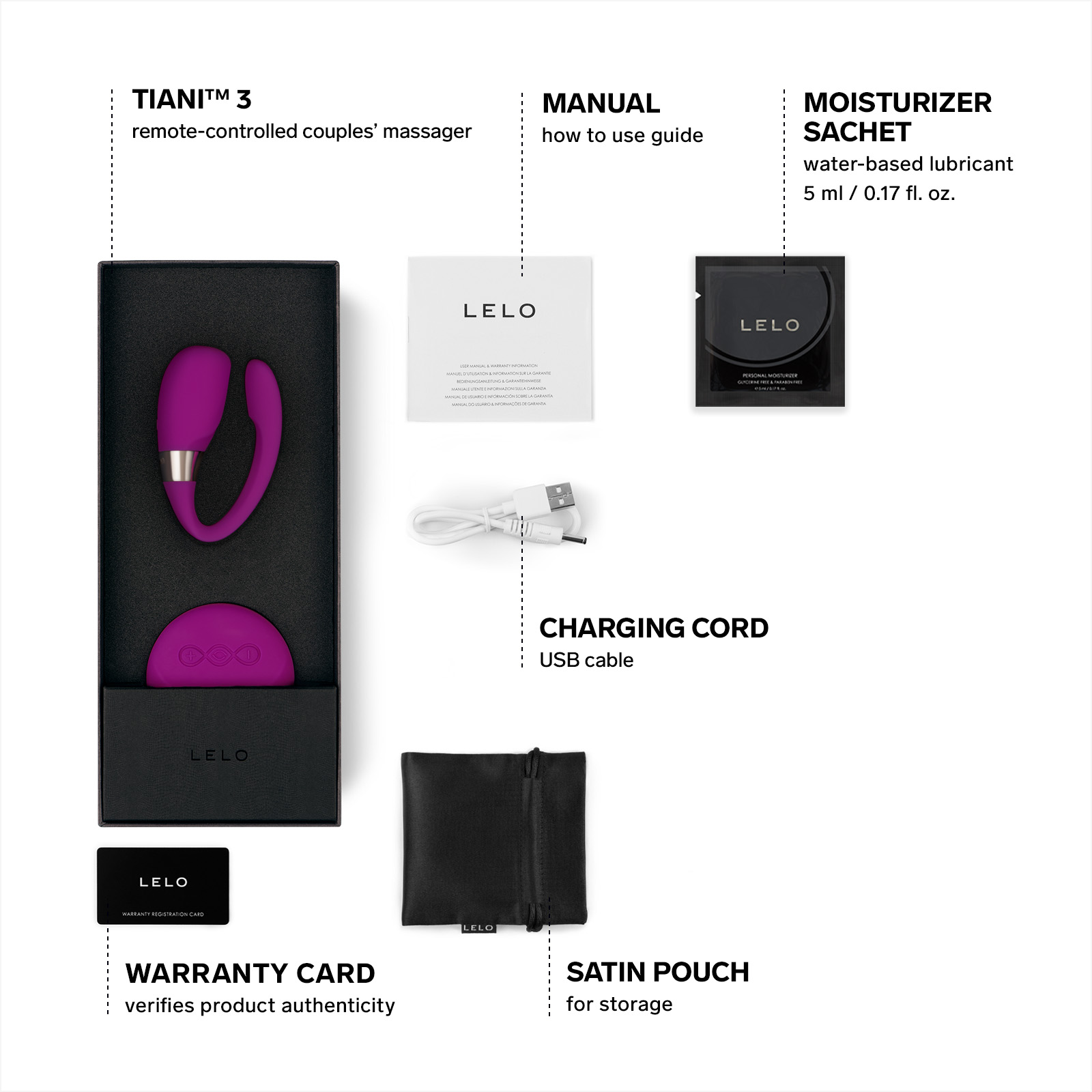 TIANI 3 Couple's Massager with Sense Motion