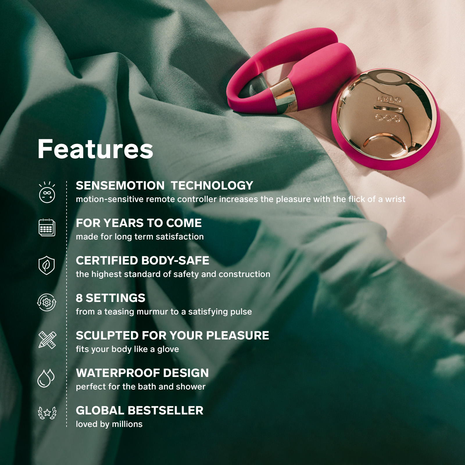 TIANI 3 Couple's Massager with Sense Motion