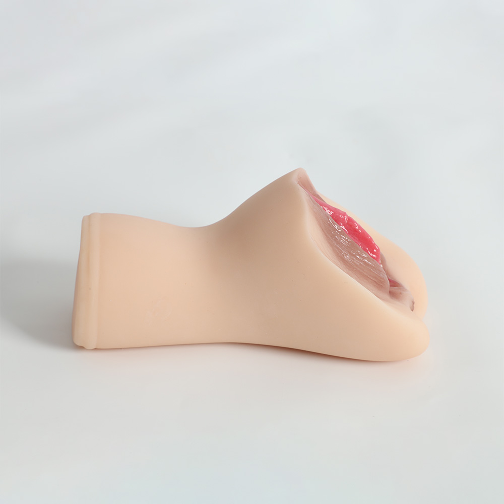 Men's Handheld Pocket Silicone Realistic Textured Pussy
