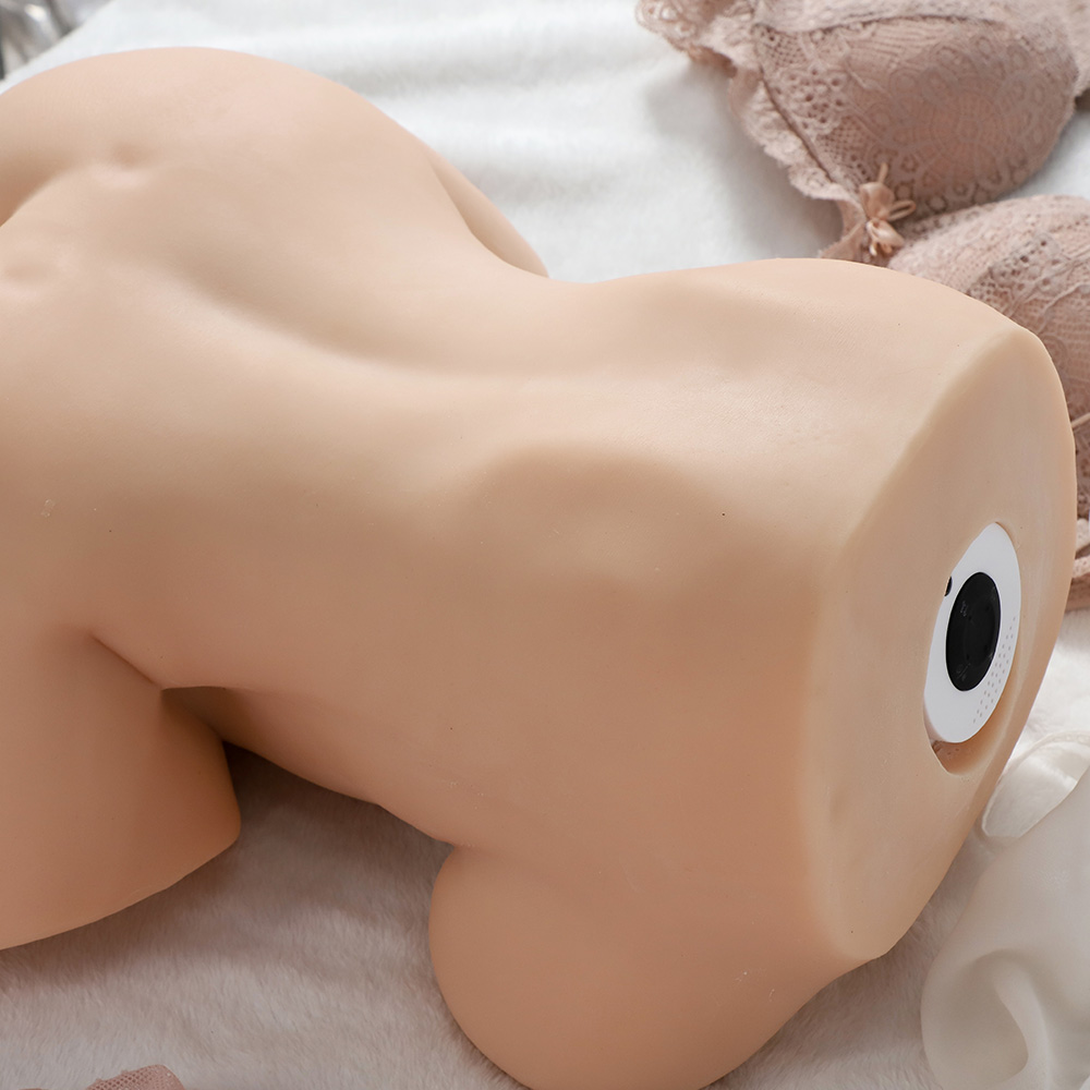 Sucking, Telescopic, Vibrating, Heated Voice Half-Body Simulated Vagina