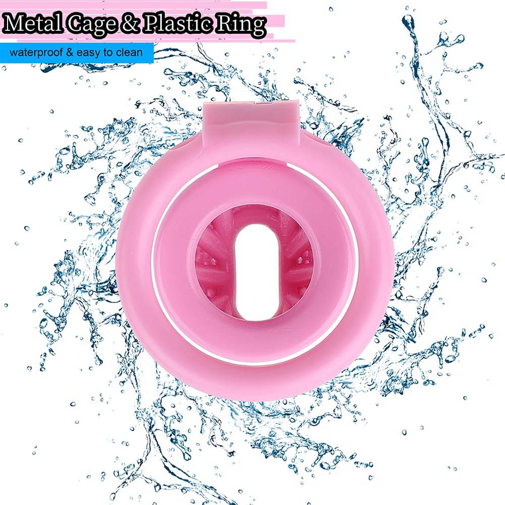 Male Chastity Device Cage - Ultra Small Lightweight Pink Metal Chastity Cage