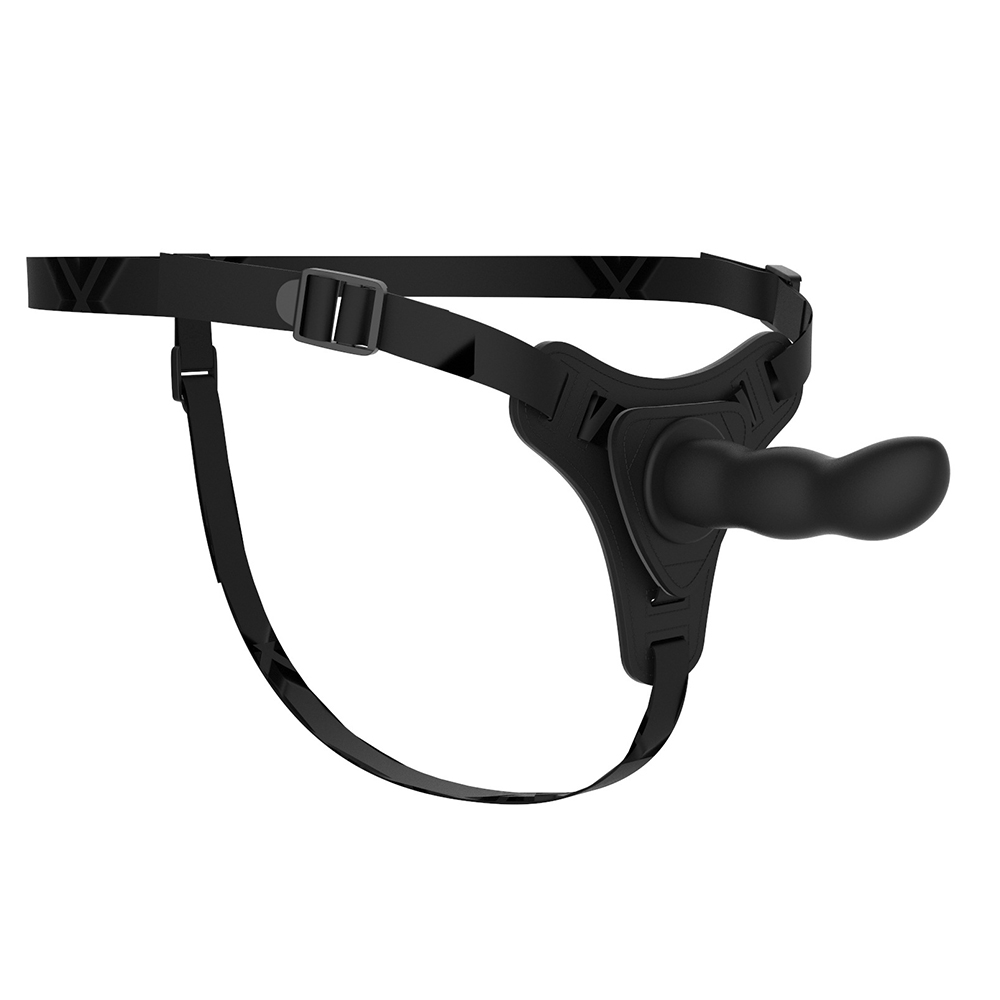 Wearing Leather Pants Style Silicone Penis Dildo