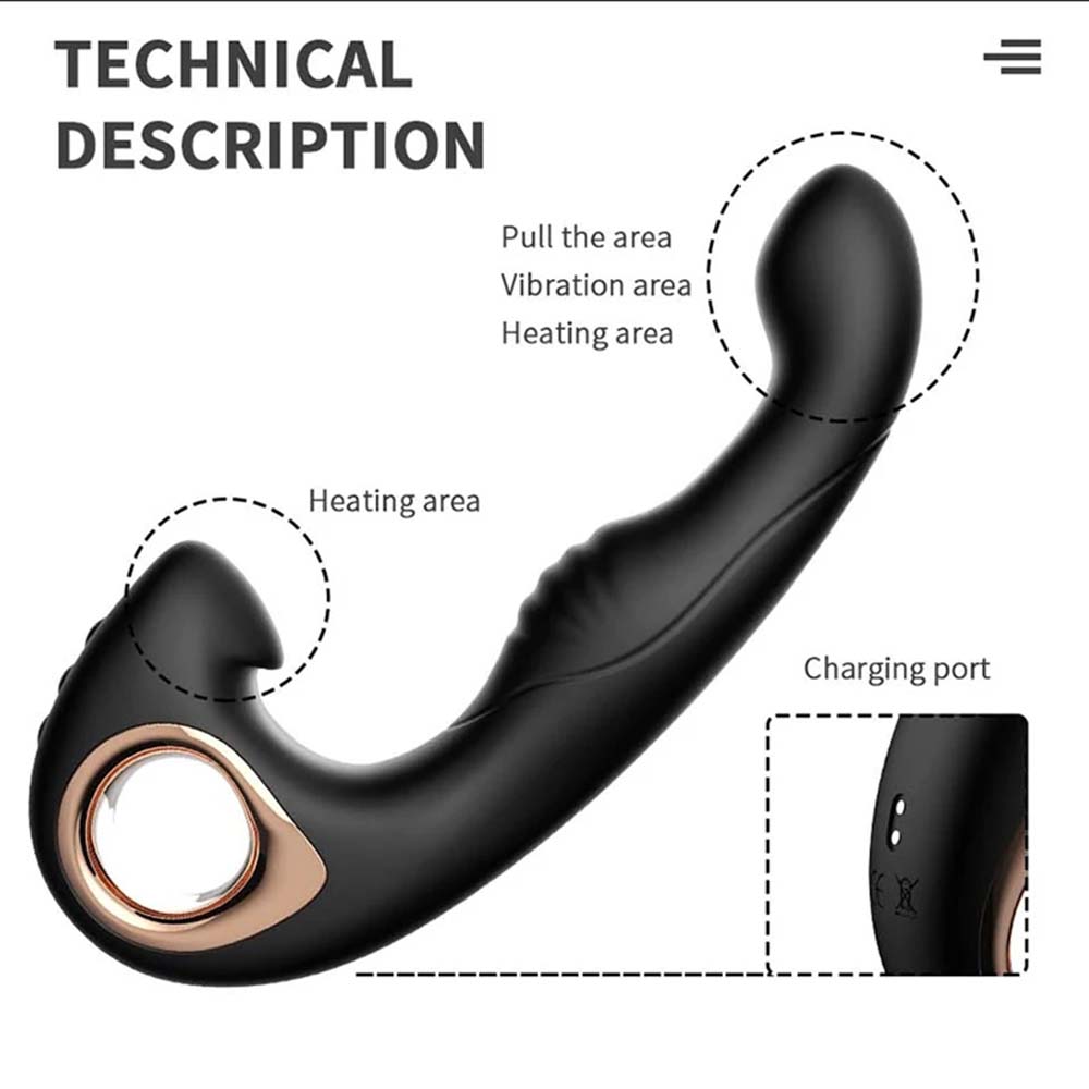 Men's Backcourt Masturbation Supplies Heated And Vibrating Prostate Massagers