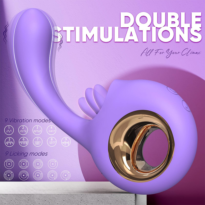 2 In 1 Tongue Licking And Clitoral Stimulation Clitoral Licking Tongue Vibrator