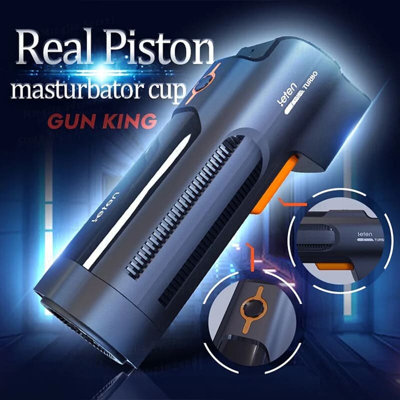 Leten 10 Thrusting Vibration 3D Voice Leten X-Turbo Male Masturbator Electric Piston Heated Male Masturbator With 3D Realistic Textured Soft Male Masturbation Toy