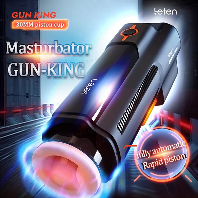 Leten 10 Thrusting Vibration 3D Voice Leten X-Turbo Male Masturbator Electric Piston Heated Male Masturbator With 3D Realistic Textured Soft Male Masturbation Toy