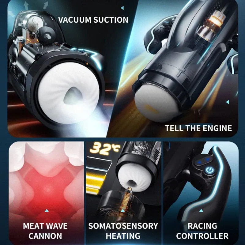 Leten Bermuda 4 In 1 Heating Telescopic Sucking Voice Male Masturbator