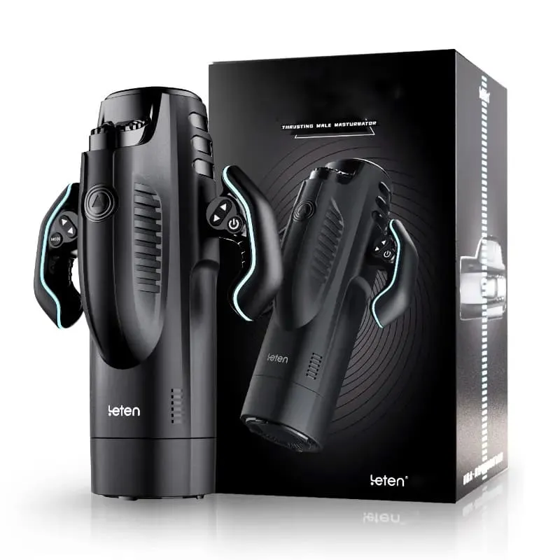 Leten Bermuda 4 In 1 Heating Telescopic Sucking Voice Male Masturbator