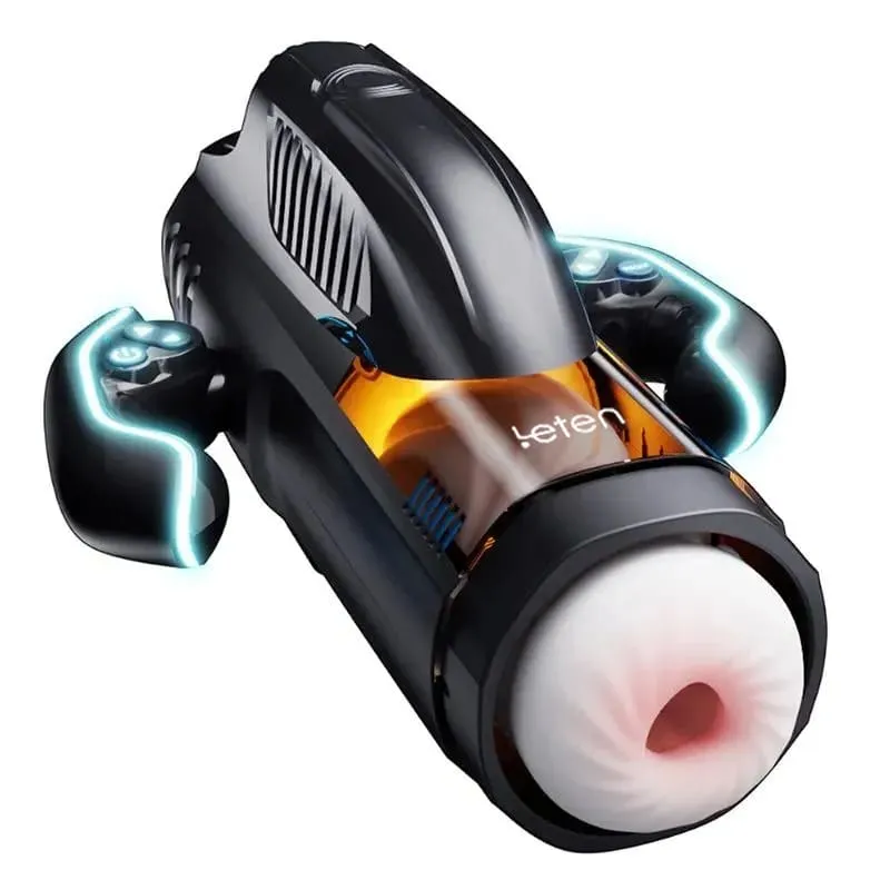 Leten Bermuda 4 In 1 Heating Telescopic Sucking Voice Male Masturbator