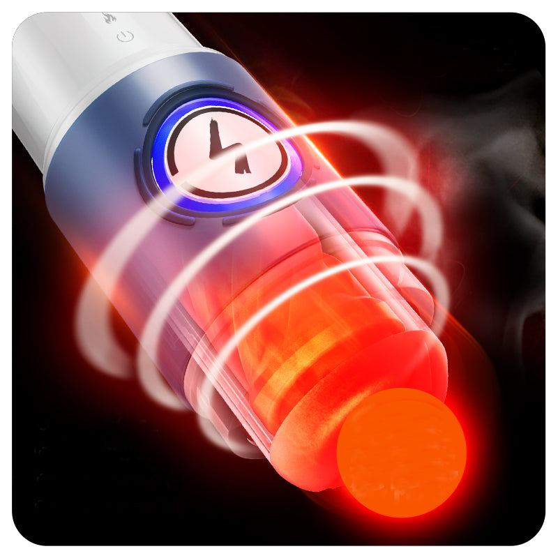 Infrared Light Heating Retractable Male Masturbator