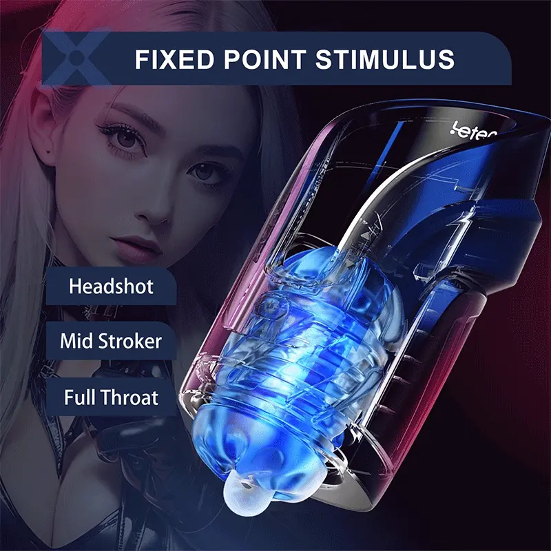 2024 New Leten Fully Automatic 10 Frequency Telescopic Fixed-Point Adjustment Male Masturbator