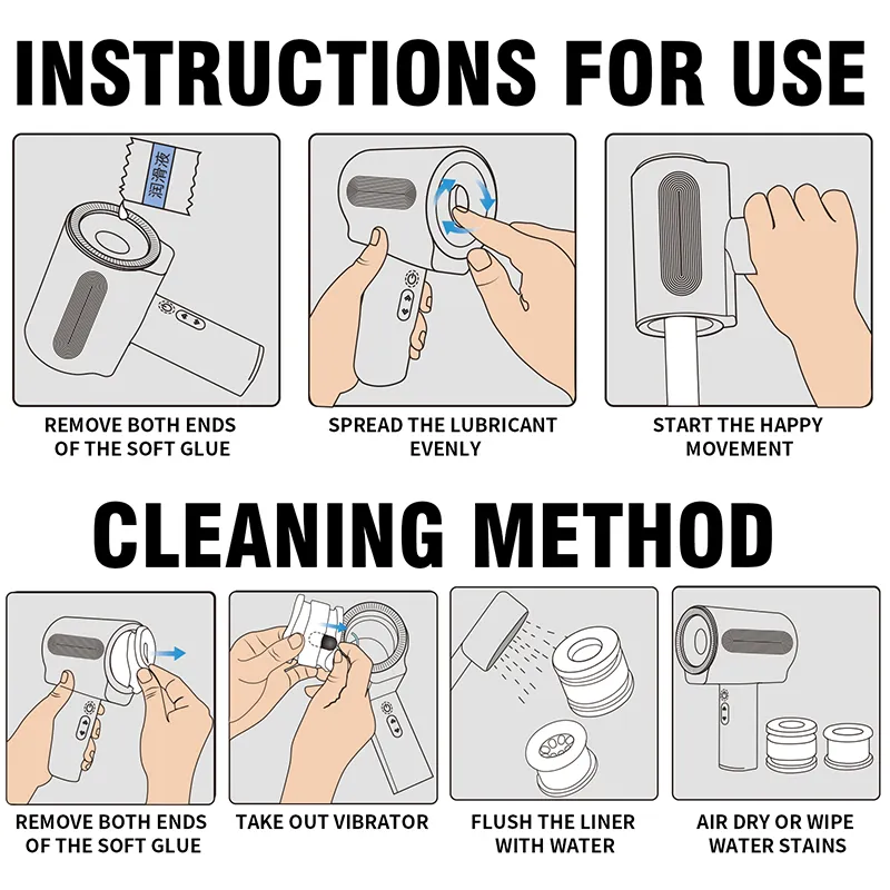 Uxol Automatic 5 Thrusting Sucking and 7 frequency vibrations Handheld Male Masturbator