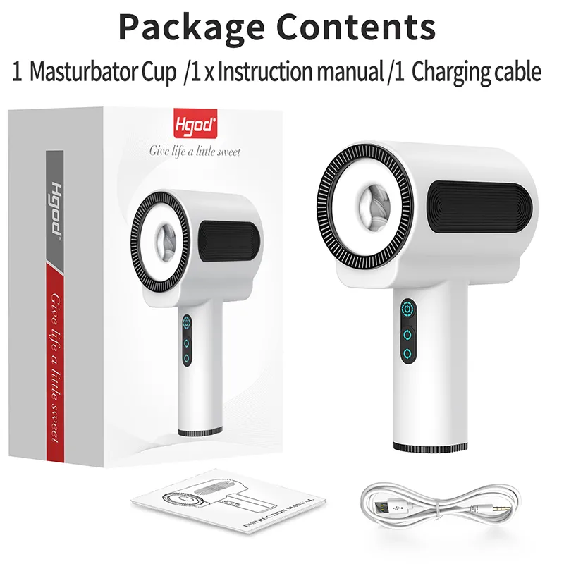 Uxol Automatic 5 Thrusting Sucking and 7 frequency vibrations Handheld Male Masturbator