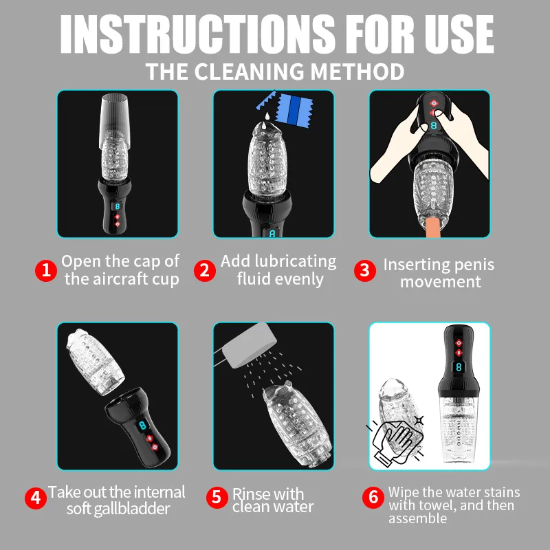 Upgraded 2 in 1 Powerful Automatic Thrusting and Rotating Male Masturbator