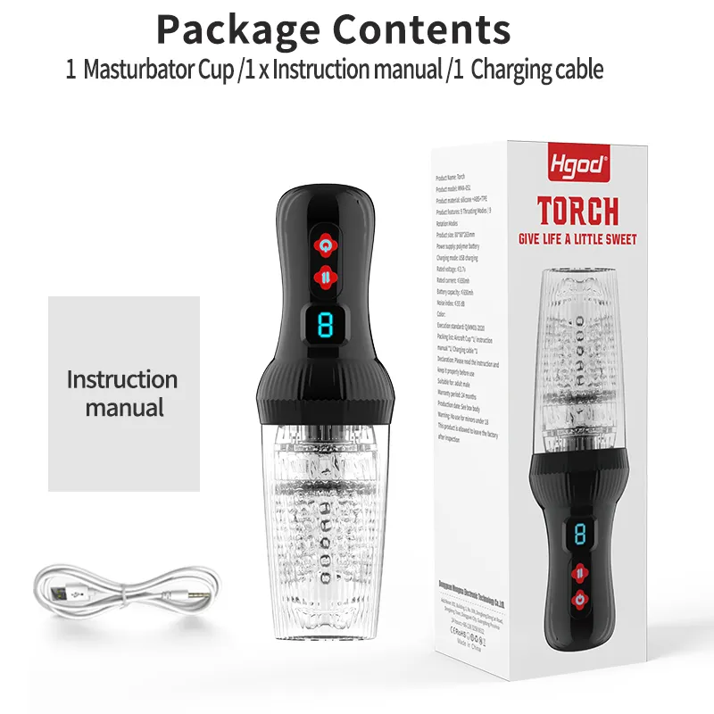 Upgraded 2 in 1 Powerful Automatic Thrusting and Rotating Male Masturbator