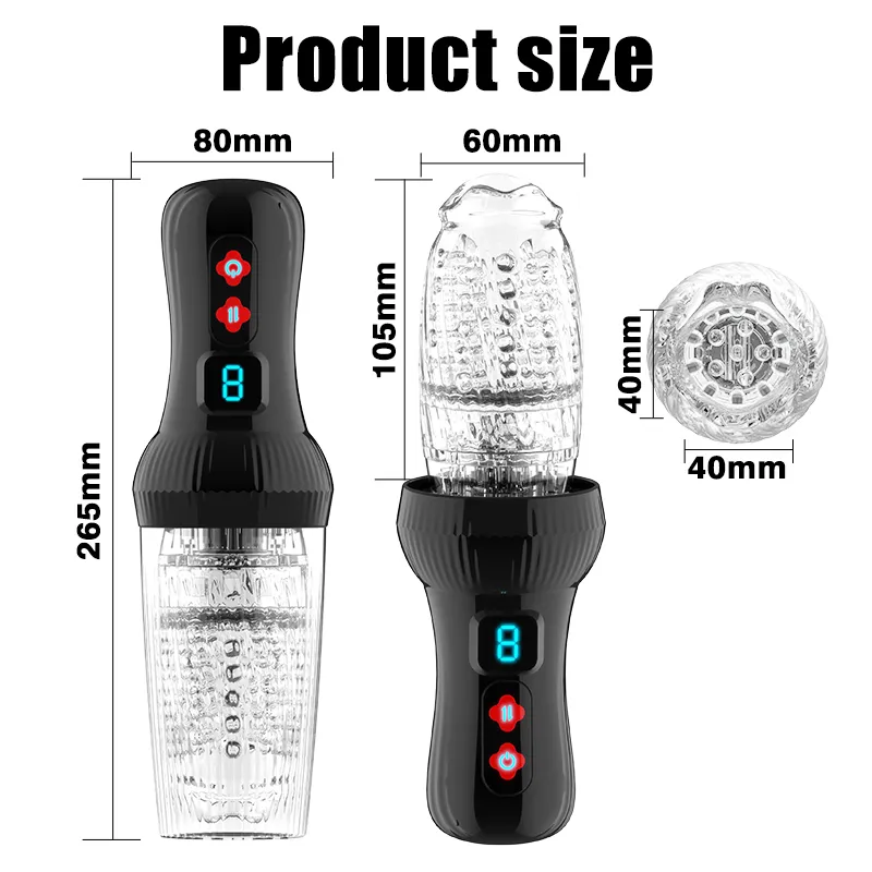 Upgraded 2 in 1 Powerful Automatic Thrusting and Rotating Male Masturbator