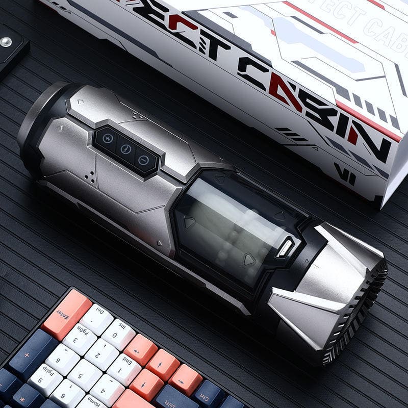 【One-Click Climax】Automatic Male Masturbator with Ring with 7 Thrusting & Vibration Modes for Stimulation Electric Pocket Pussy Male Stroker Toy, Adult Male Sex Toys for Men