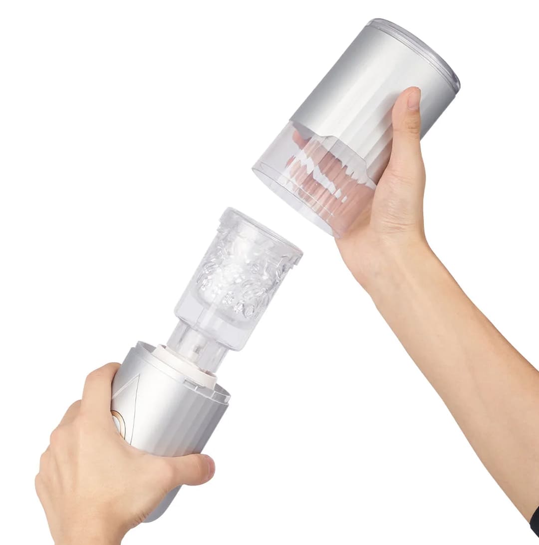 PulseSonic 10 Thrusting Rotation Hands-Free Electric Masturbator Telescoping Masturbator Cup