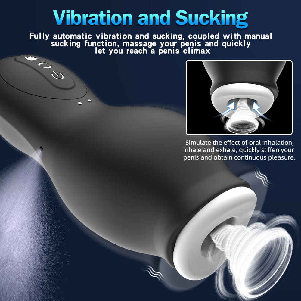 Dragonsuck - 7 Vibrating Sucking Masturbation Cup Automatic Male Masturbator