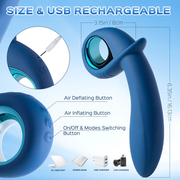 10 Vibration Modes Inflatable Anal Vibrator