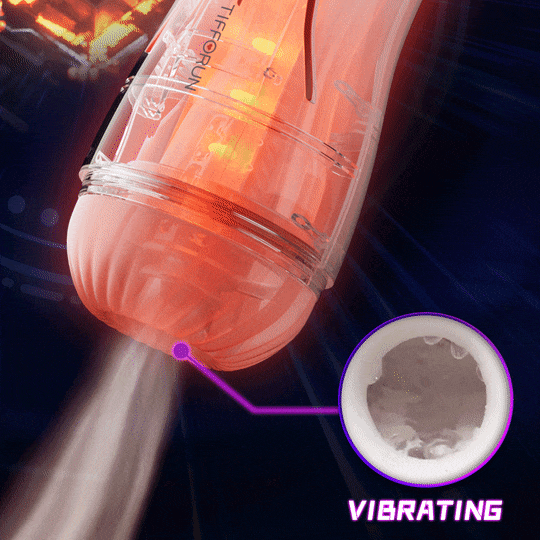 9 Vibration Sucking Heating Voice Function  Male Masturbator
