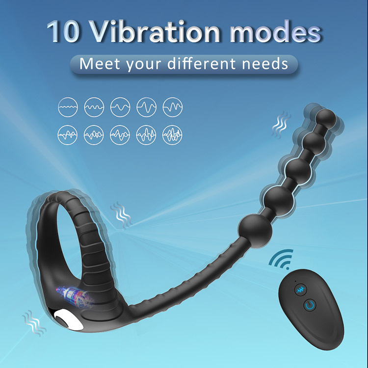 3 in 1 Penis Ring 10 Vibration Frequency Remote Control