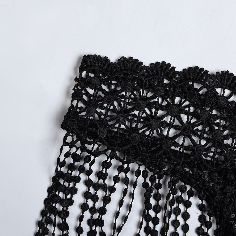 Sexy Underwear 5-piece Tassel Waist Lace Splicing With Glove