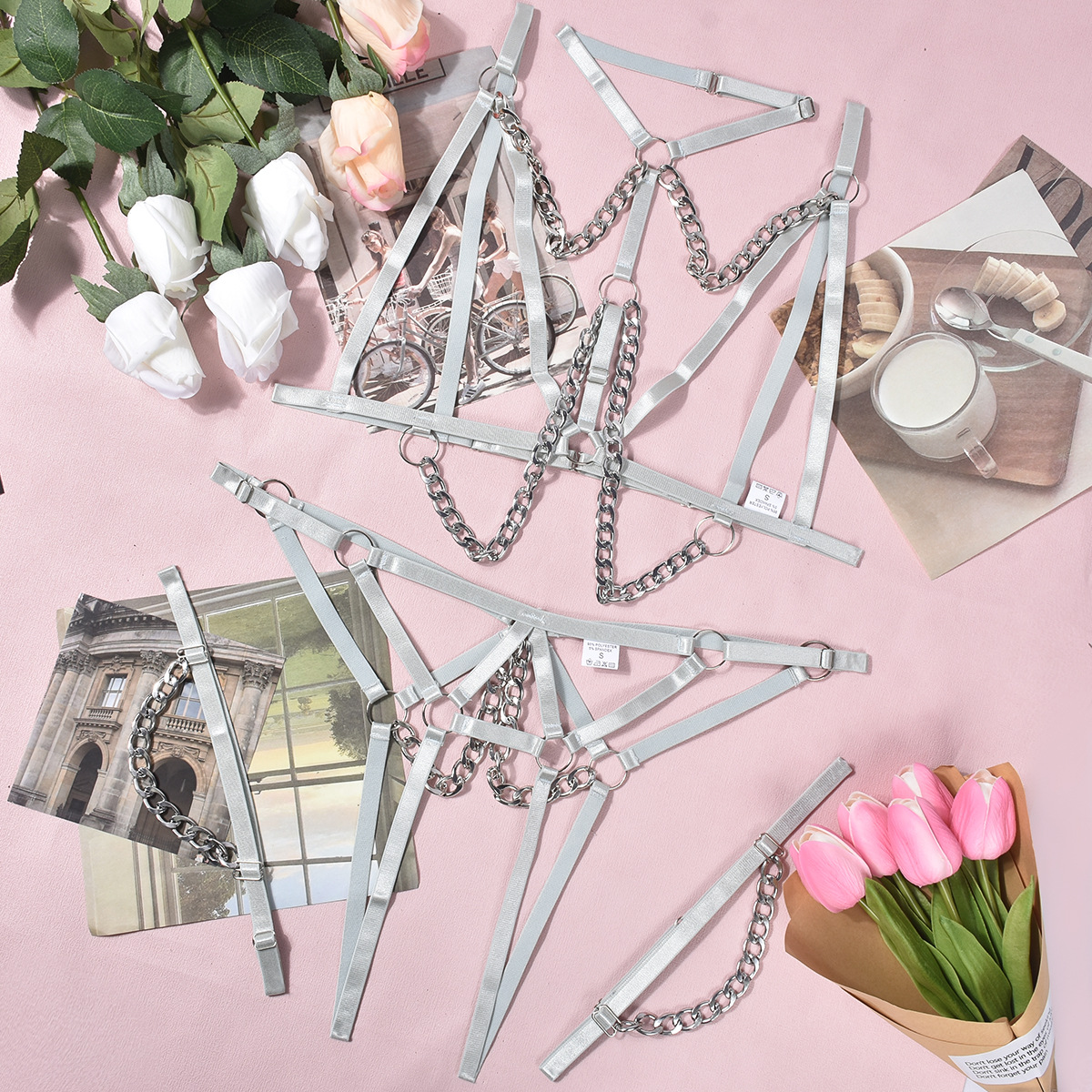 Metal Chain Sex Lingerie Set
