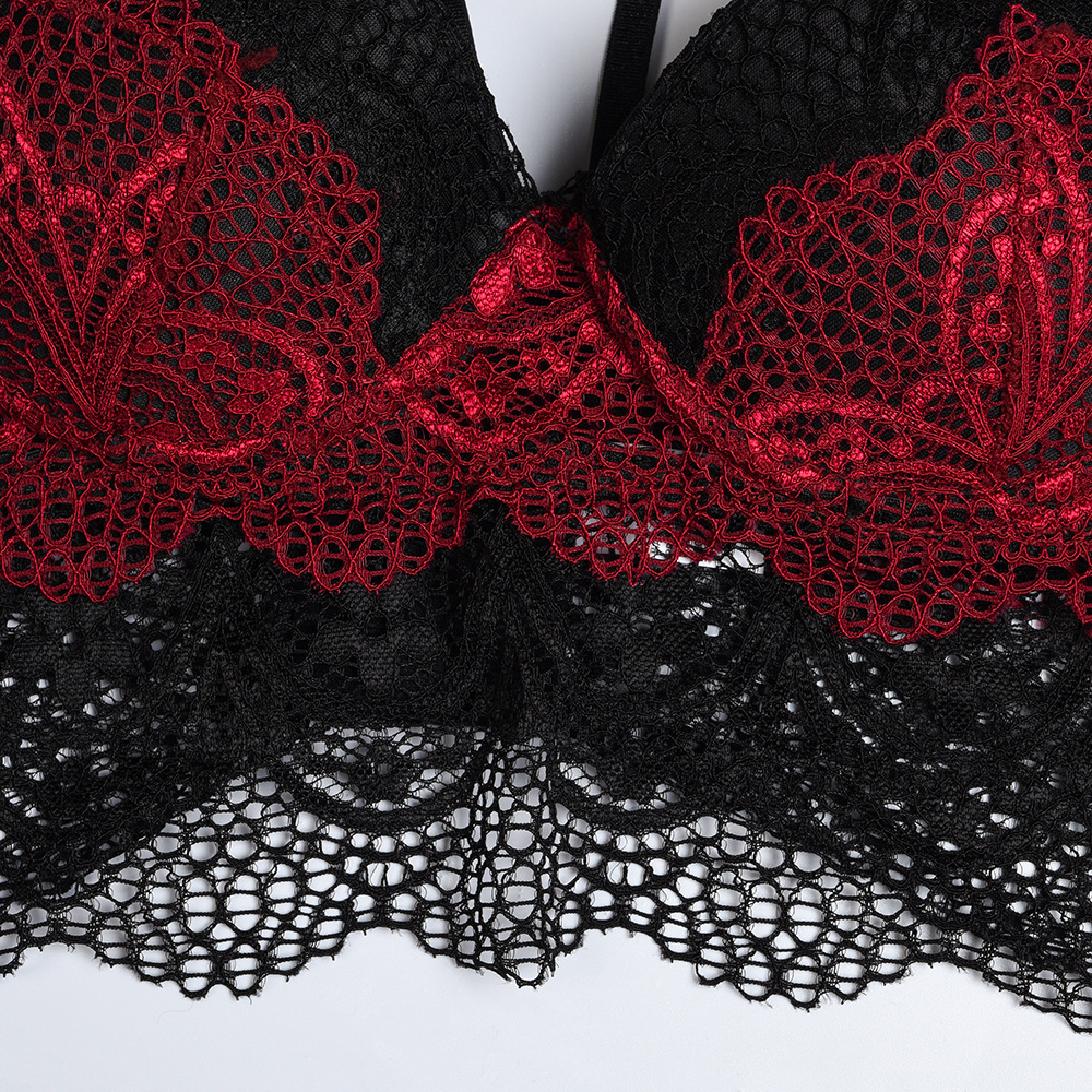 Sexy Underwear 5-piece Tassel Waist Lace Splicing With Glove