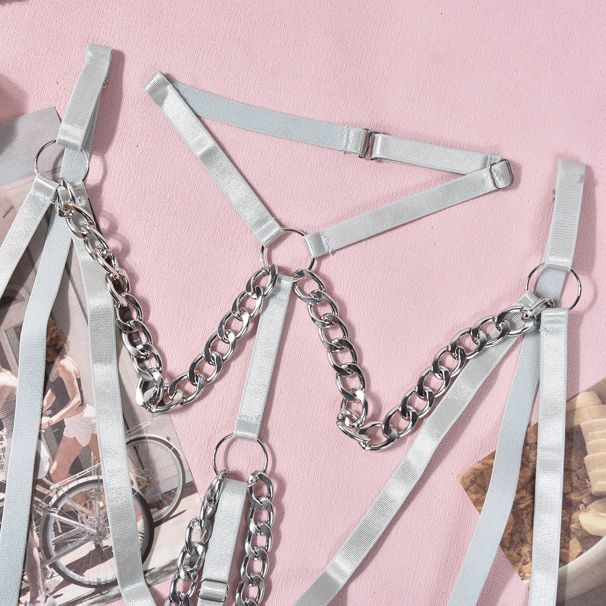 Metal Chain Sex Lingerie Set