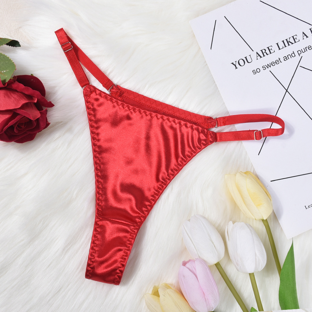 Bowknot Satin Sex Lingerie With Leg Rings