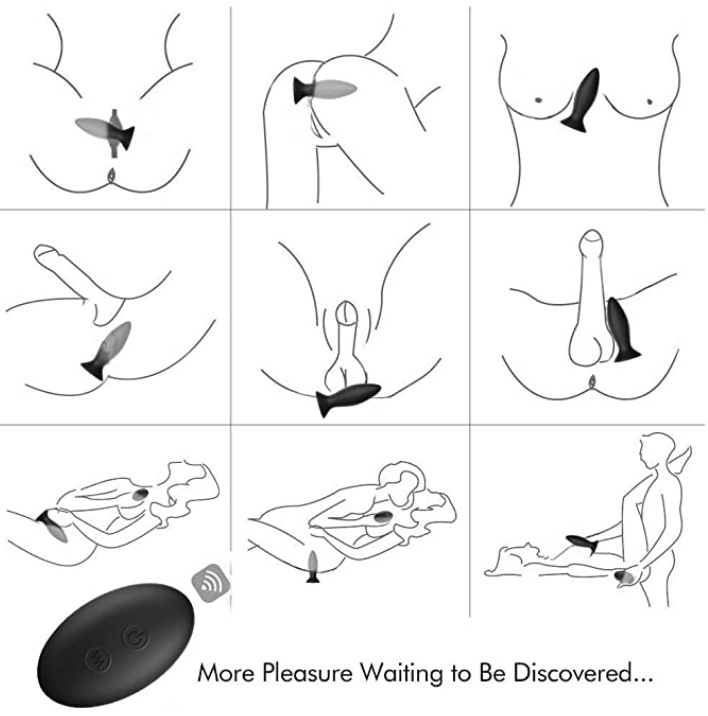 9 Vibrations Butt Plug  Vibrator 