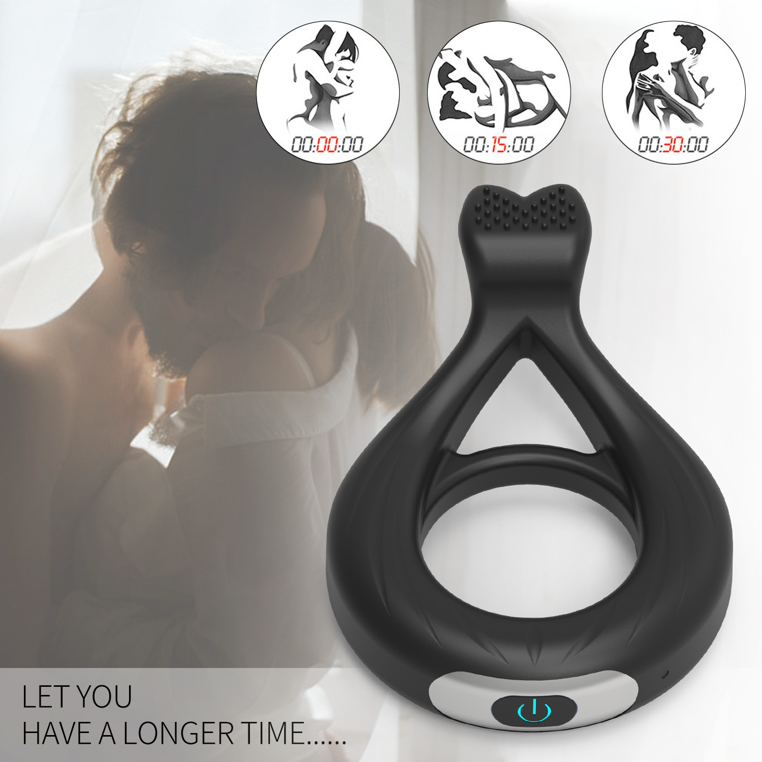 Thumb Design Remote Vibrating Cock Ring