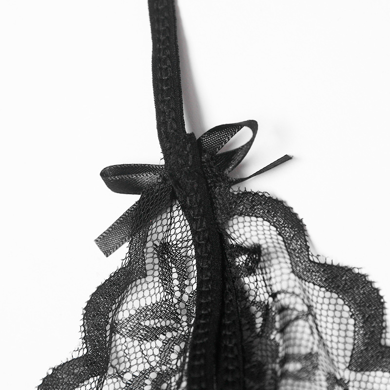 Uxol Women's Sexy Lace Sheer Panties Bra Panty Set - Combo of 2