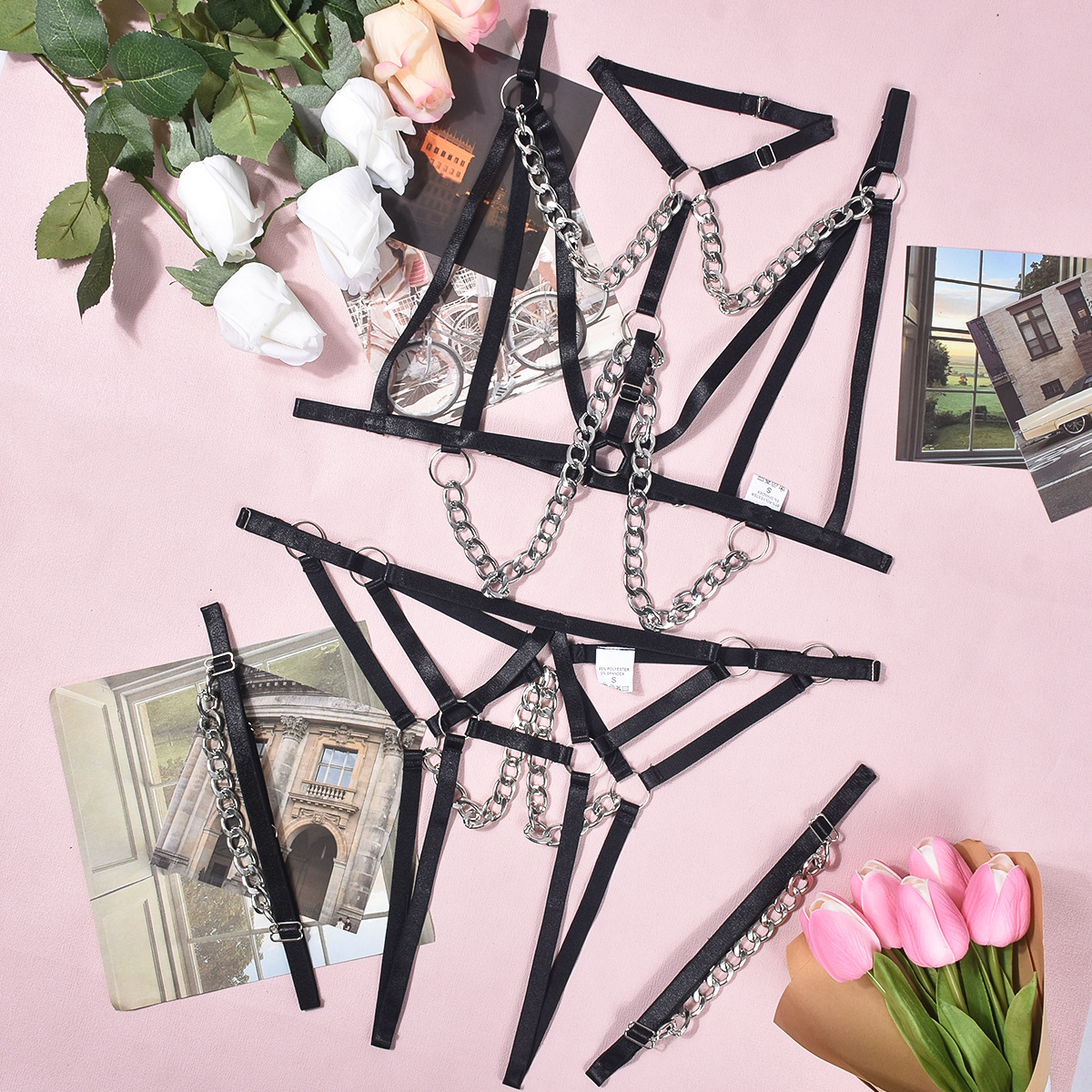 Metal Chain Sex Lingerie Set