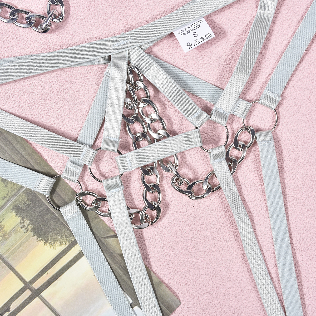 Metal Chain Sex Lingerie Set