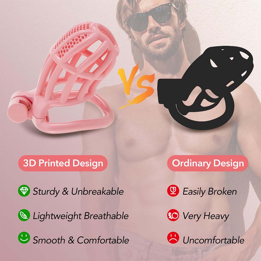 Male Chastity Device Cock - Adult Sex Toy For Male Penis Exercise With 4 Size Rings Invisible Lock And Key