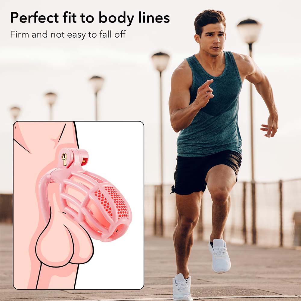 Male Chastity Device Cock - Adult Sex Toy For Male Penis Exercise With 4 Size Rings Invisible Lock And Key