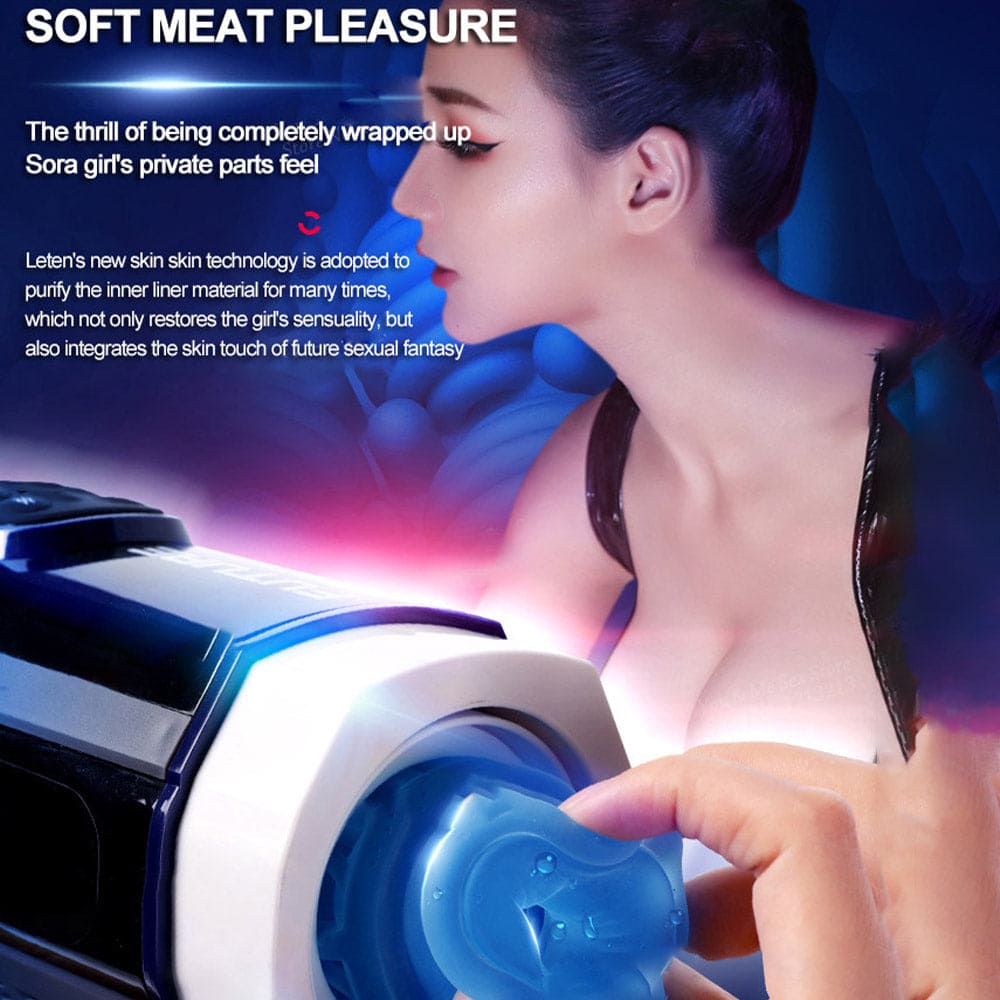 Leten Future Pro 708 3RD Generations Bluetooth Control 10 Modes Heating LED Screen Male Masturbator