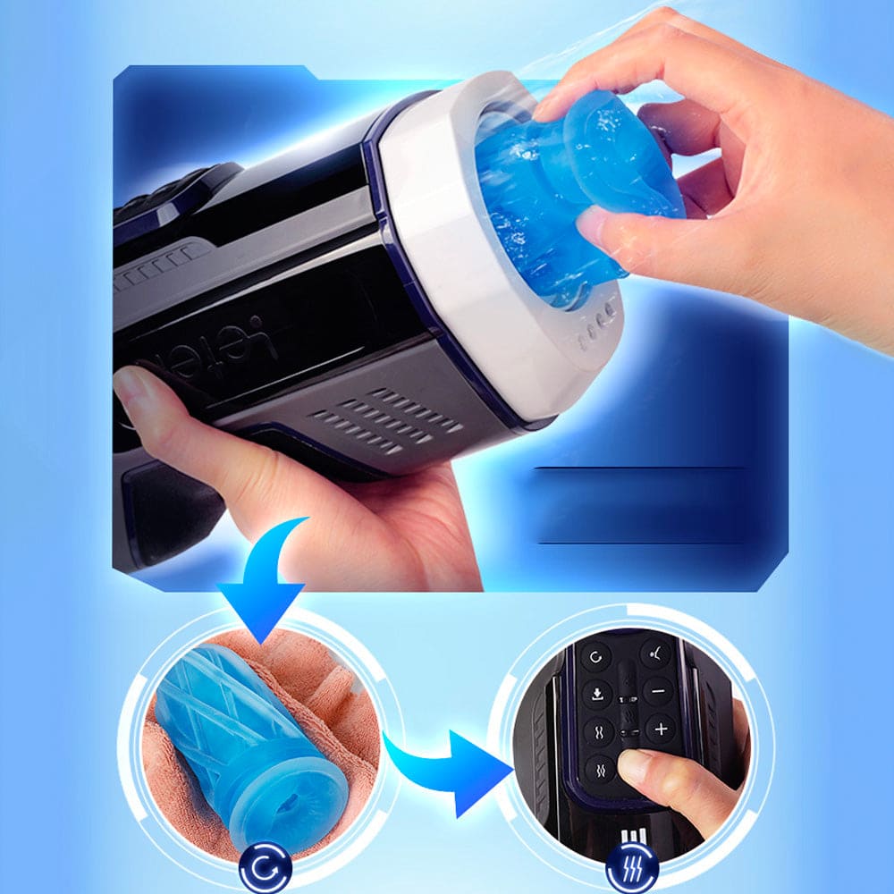 Leten Future Pro 708 3RD Generations Bluetooth Control 10 Modes Heating LED Screen Male Masturbator