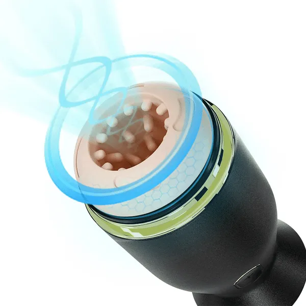 PulseMax 6 Vibration Pattern Rotation 2 in 1 Blowjob Simulator Toy