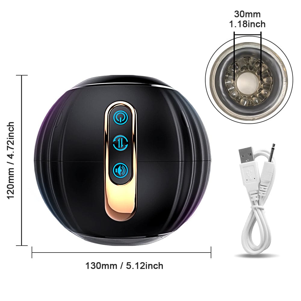 Pumpkin Bomb & Automatic Rotating Male Masturbator Penis Stimulator