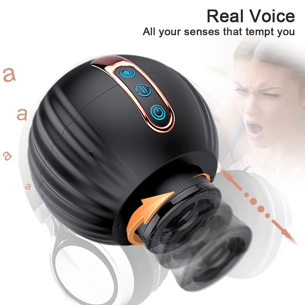 Pumpkin Bomb & Automatic Rotating Male Masturbator Penis Stimulator