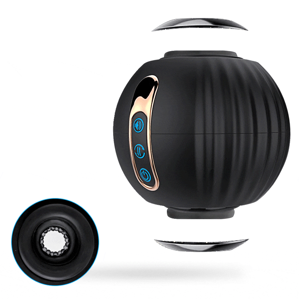 Pumpkin Bomb & Automatic Rotating Male Masturbator Penis Stimulator