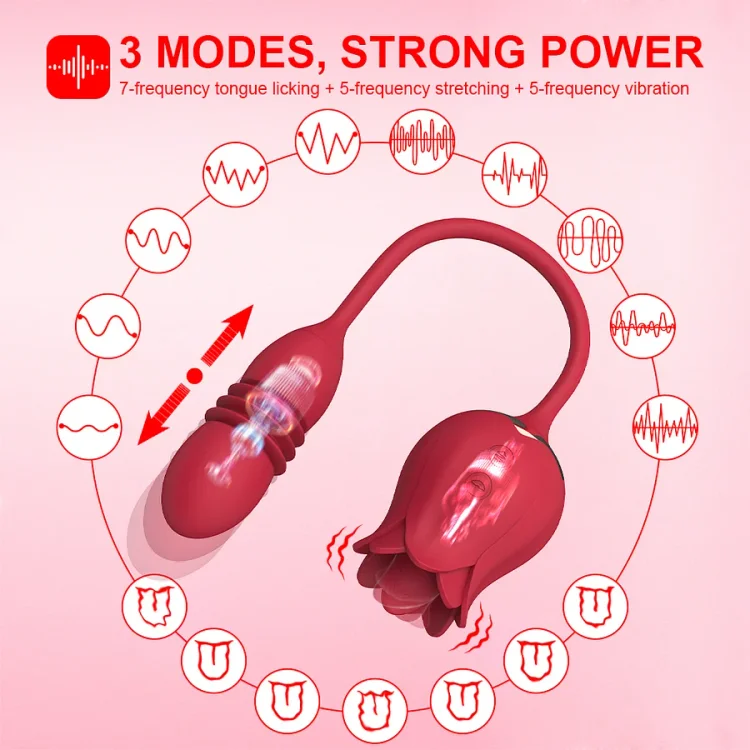 Rose Vibration Tongue Vibrator Egg Vibrator Thrusting Vibrators